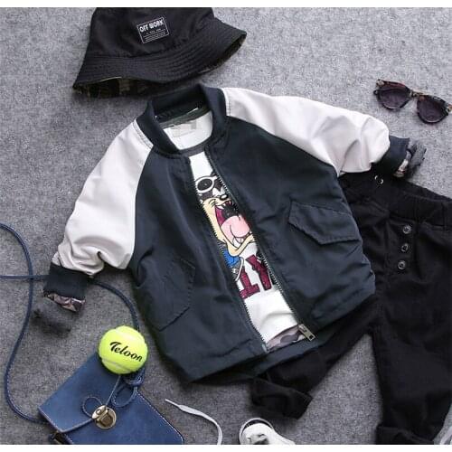 2 3 4 5 6 7 8 Y Kids Jackets Spring Autumn Cartoon Long Sleeve Stitching Jackets For Boys Toddler Boys Clothing Children Coats