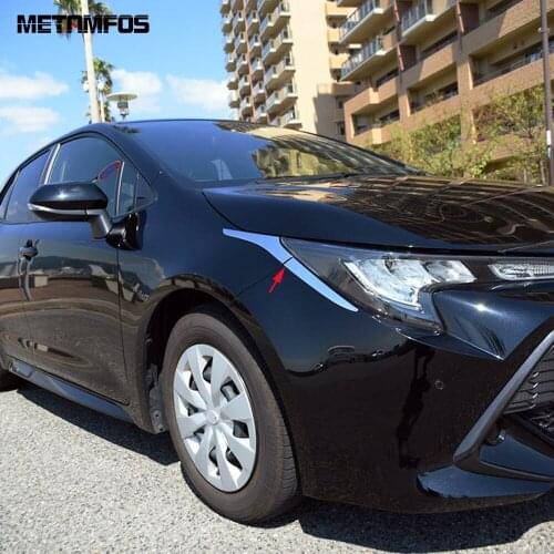 For Toyota Corolla 2019 2020 Hatchback Chrome Head Light Lamp Eyelid Eyebrow Headlight Sticker Exterior Accessories Car Styling