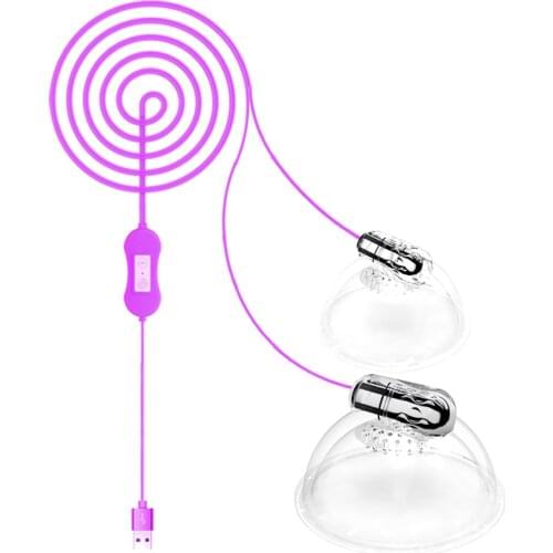 Electric Breast Pump Nipple Sucker Vibrator Masturbator Stimulator Massager Tongue Lick Suction Cup Usb Adults Sex Toy For Woman
