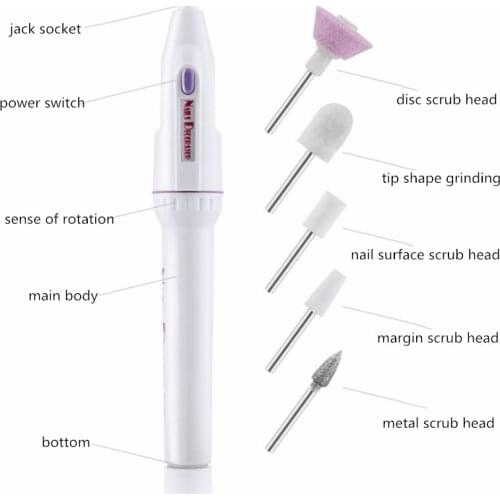 Mini Nail Drill Machine for Electric Manicure Drill Machine Accessory Manicure Pedicure Gel Polish File Buffer Nail Art Tools