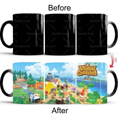 NS Nintendo Switch Game animal crossing new horizons Magic Mug Drink Cup Color Changing Mug Coffee Cup Creative Gift
