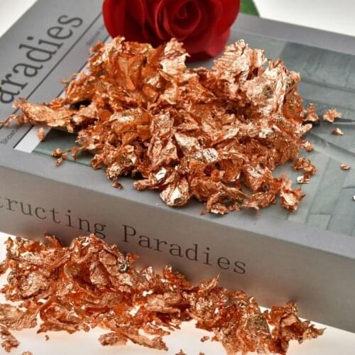 3g Gold Imitation Strip Foil Copper Sequins Sparkles Flake Leaf Craft Bulk Leaves Leaf Paper For Golden DIY Nail Art Decoration
