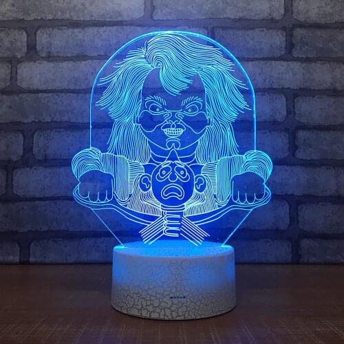 Chucky LED Night Light 7 Color Change Desk Light Action Figures Boys Girls Birthday Toys
