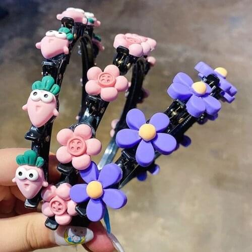 New Cartoon bands Headband braided clip Headband Hoop Cute hairpin accessories for girls ornaments