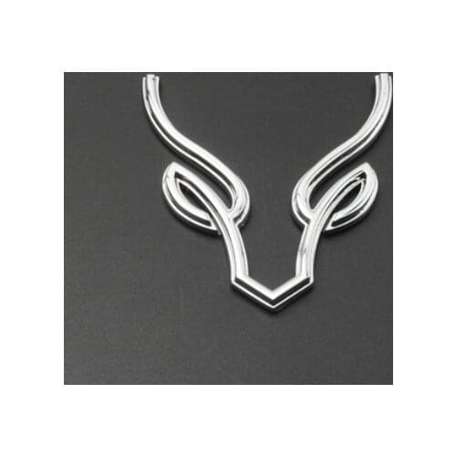 New Auto Stickers Metal Deer Head Badge Emblem Decal Motorcycle Modified Car Accessories