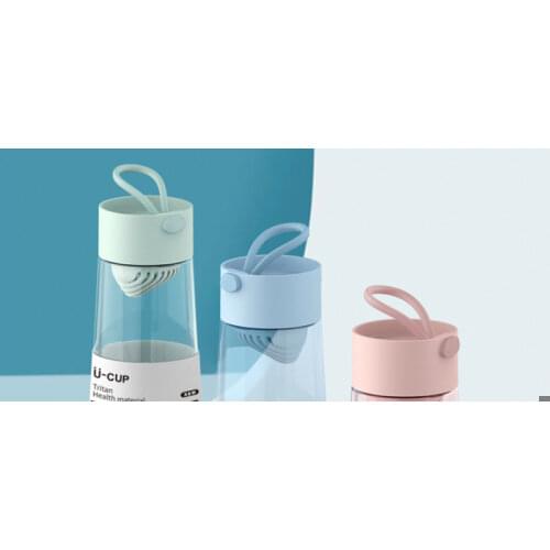 500ml plastic water bottle bpa free cute portable tea infuser clear plastic bottles with lids pink transparent botellas de agua