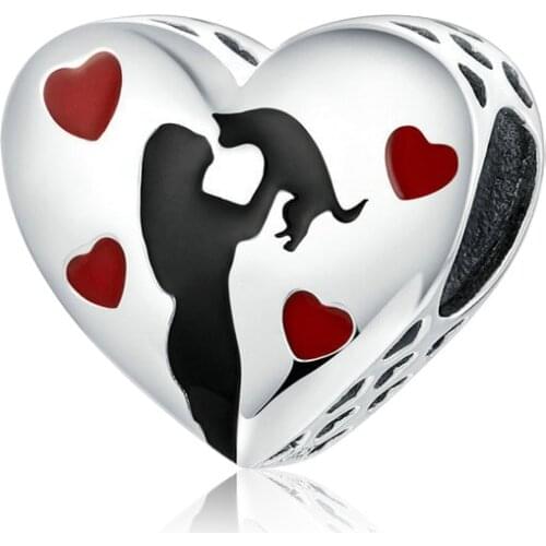 Fit Original Pan Charms Bracelet Girl Holding Cat Heart Beads DIY Jewelry for Women Pulsera Love Pet Animals Pendant Accessories