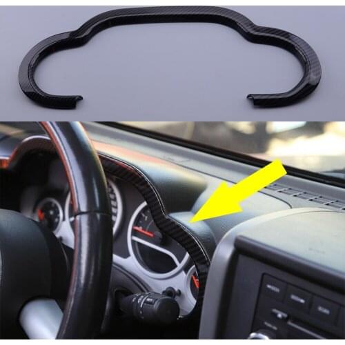 Car Dashboard Instrument Panel Decor Cover Trim Decoration Plastic Carbon Fiber Texture fit for Jeep Wrangler JK 2007-2009 2010