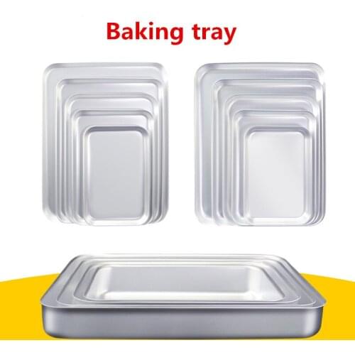 Baking Tray Rectangle Oven Baking Aluminium Cake Pan Non-Stick Biscuit Cookie Macaroon Pastry Tools Bakeware Set baking sheet