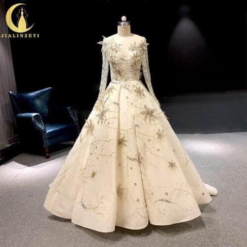 Rhine real Pictures blue luxurious beads Tulle sexy floor length prom dress evening dresses long