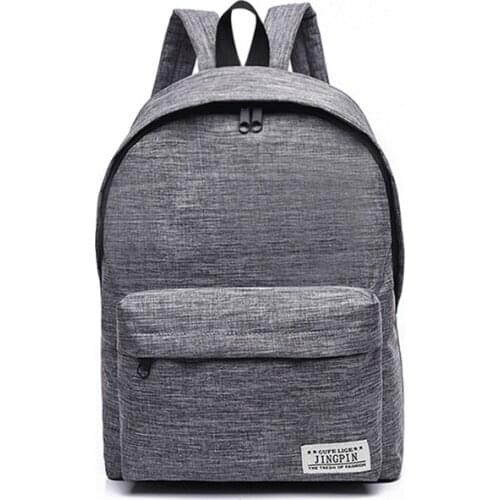 Hot Selling Fashion Korean WomenBackpack CanvasSolid Color Computer Bag Ladies Girls Big Capacity School Bags For Outdoor Travel