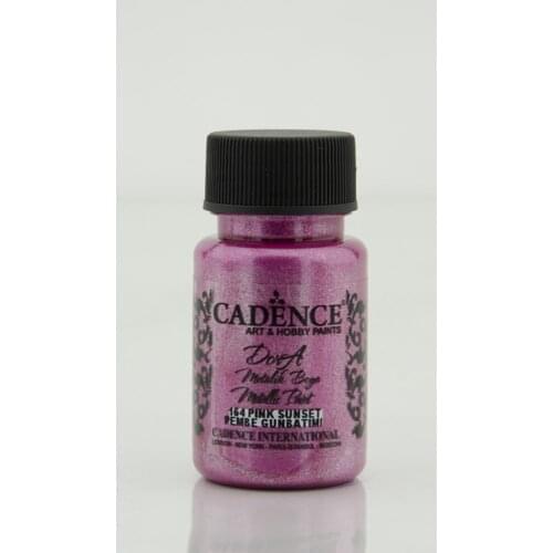 Cadence Dora Silvery Metallic Paint 164-Günbatımı Pink 50ml