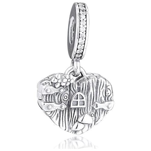 GPY Home Sweet Heart Charms 925 Original Fit Pandora Bracelet Sterling Silver Charm Beads for Jewelry Making Jewellery