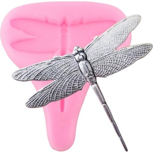 3D Dragonfly Silicone Mold Insect Sugarcraft Fondant Molds Cake Decorating Tools candy Chocolate Gumpaste Polymer Clay Moulds