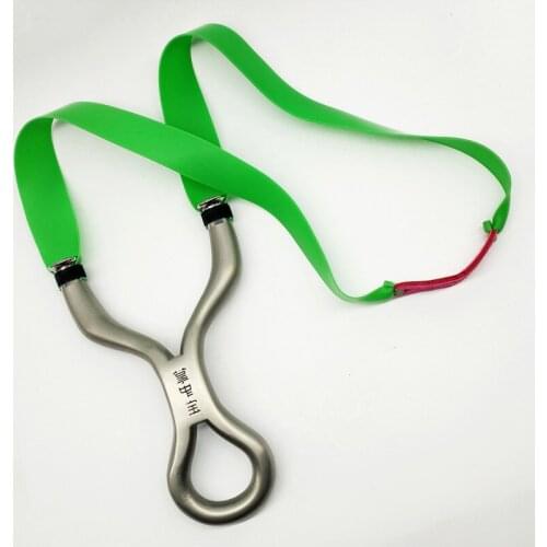 Titanium Stainless Steel Recurved Flat Leather Round Head Over-The-Top Slingshot Outdoor Portable Hunting Shooting Catapult Tool