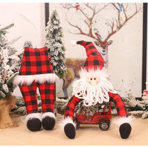 Christmas Tree Decorations Santa Claus Doll Elf Hug Tree Holiday Home Shopping Mall Decoration supplies Plush Toys