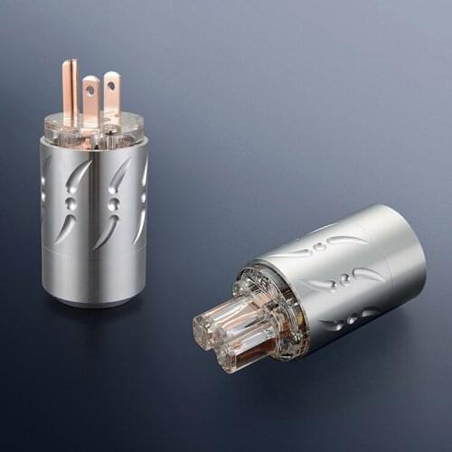 Viborg VM512+VF512 Pure Copper hifi US Power Plug Connector male female plug connector