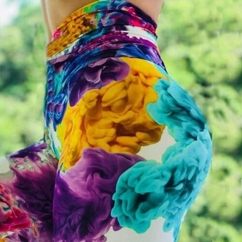 Ogilvy Mather 2020 Sexy Leggings For Women 3D Colorful Digital Printed Leggings High Waist Workout Fitness Jeggings Knit Pants