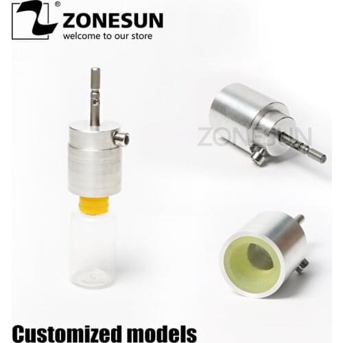 ZONESUN Customized Chuck e liquid bottle perfume capping head for Hand held screw capping machine bottle cap sealer