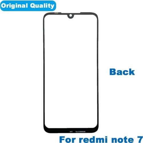 10PCS For Xiaomi Redmi Note 7 Front Touch Panel LCD Display Screen Out Glass Cover Lens Phone Repair Replace Parts Outer Screen