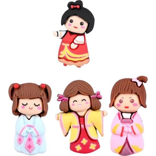 20Pcs Resin Mini Cartoons Kingdom Of HanFu Girl Hairpin Clothes Shoe Hat Materials DIY Crafts Cabochons Scrapbooking Accessories
