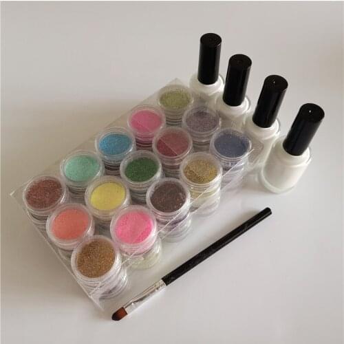 45 Color Powder 4 Glues 1 Brushes For Temporary Tattoo Body Kids Face DIY Nail Glitter Powder Decorations