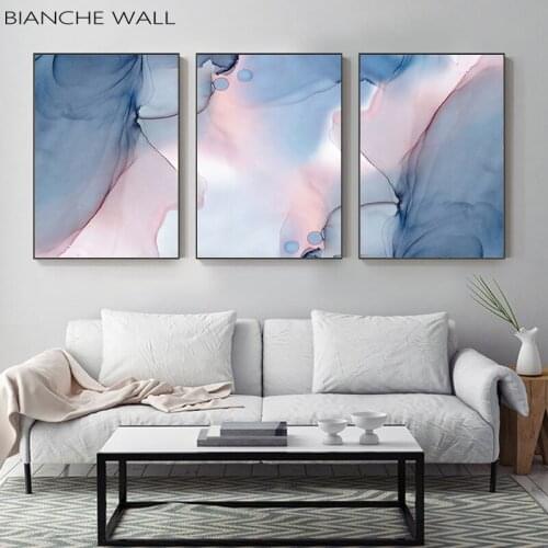 Colorful Ink Abstract Wall Art Canvas Poster and Print Modern Artwork Picture Painting Contemporary Nordic Home Room Decoration