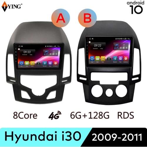 Wireless Carplay For Hyundai i30 2009-2011 Android Auto Car Radio Multimedia Video Player Navigation GPS Android10 QLED Screen