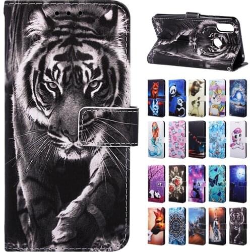 Huawei Y6 2019 Case for Huawei Y6 2019 Cover Luxury Animal Wallet Leather Flip Cases sFor Huawei Y6 2019 Y 6 Y6Prime 2019 Coque