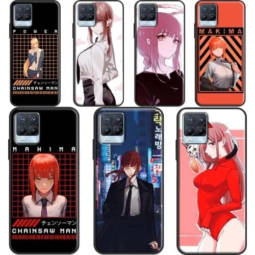Makima Chainsaw Man Anime Case For OnePlus 9R 8T Nord 7 8 9 Pro Cover For Realme 8 Pro 7i GT Neo C3 C21 6 7 Q3 Pro