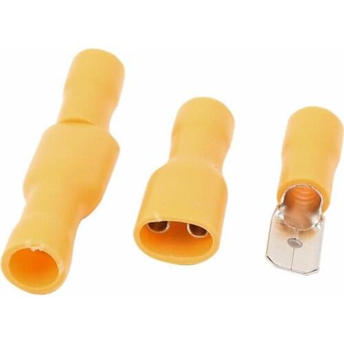 FDFD5.5-250 50pcs 25set MDD5.5-250 yellow Male Female male electric wire connections Crimp Terminal Connectors