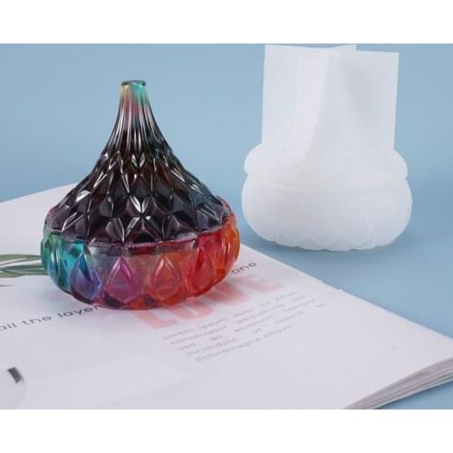 DIY Crystal Epoxy Mold Water Drop Storage Box Jewelry Storage Tank Swing Table Decoration Silicone Mold