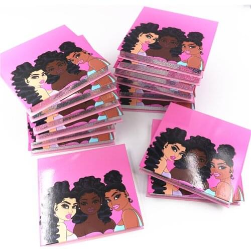 Lashes Book with 3 Pairs Lashes Tweezers Mirror Packaing Box Custom Wholesale Case