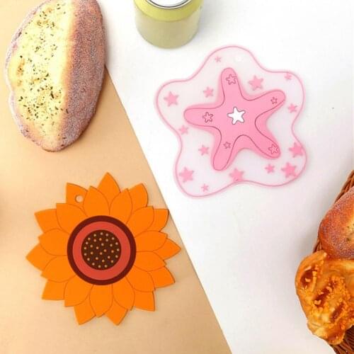 Embossing Process Bowl Mat Coaster Table Mat Heat Insulation Silicone Placemat for Table Decoration Dining Coasters Place Mat