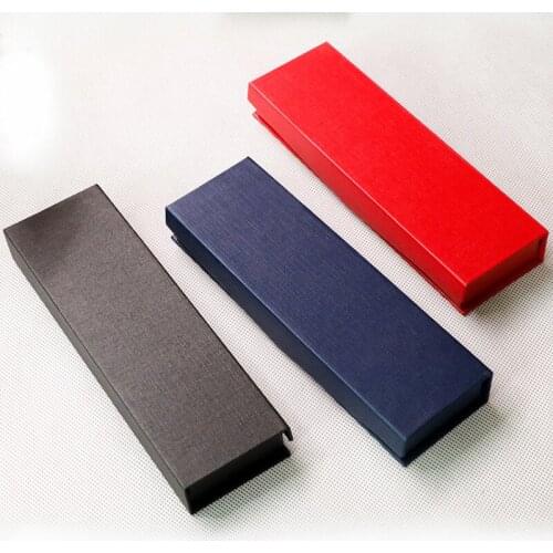 Red/Blue/Black magnetic cardboard paper pen package presentation Magnet folding gift box