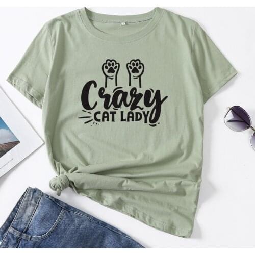 Cat Lover Cat Mama Cats Love Woman T-Shirt Short Sleeve T-Shirts Summer Tops for Women Cotton Graphic Tee Female Shirt Clothes
