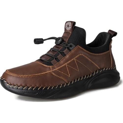 Fashion High Quality Brand Winter Warm Men Sneakers Genuine Leather Mens Shoes Lace-Up Mens Casual Shoes Outdoor Boat Shoes