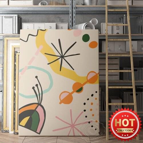 Joan Miro Retro Symbol Pattern Poster, Joan Abstract Wall Art Modern Print, Living Room Home Vintage Art Decor Wall Picture