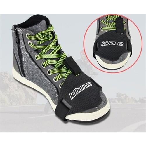 Non-slip moto gear shifter shoe boot scuff mark wear-resisting rubber motorbike sock pad cover guard motorcycle shoe protector