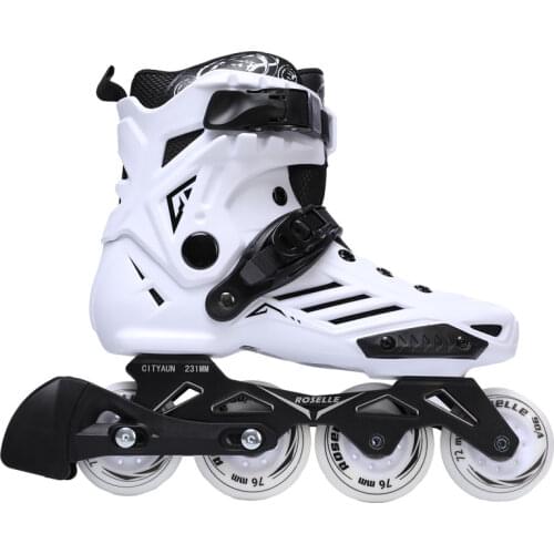 New Women Girls Inline Skate Shoes Professional Freestyle Skating Boots Outdoor Roller Skates Patins White/Black