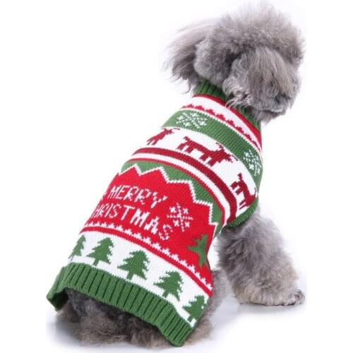 Pet Clothes Autumn Winter Comfortable Warm Knitted Dog Clothes Small And Medium Type Dog Sweater Dog Vest Dog Supplies Christmas