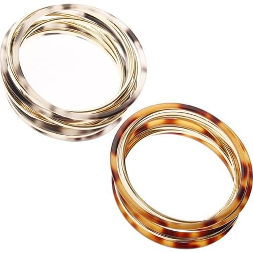 OneQuarter Multi-layer Sheet Metal Bangles for Women Leopard Bracelet Set Inspirational Bracelets Jewelry Accessories Gifts