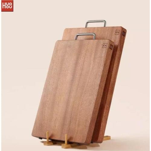 Original Huohou Wood Chopping Block for Meat Fruit Vegetable Bar Kitchen Tools Ebony Wood Thick Cutting Board S L for Xiaomi Mi