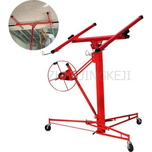 Mobile Ceiling Platform Portable Hand Crank Lift Machine Plaster Board Lift Decoration Tools Can Spin Adjust Angle With Brake