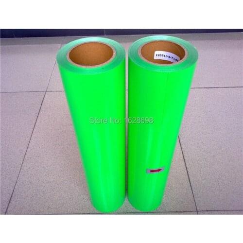 CDU-31 Neon green color PU Heat Transfer Vinyl Printing Heat Transfer Film for number logo clothes