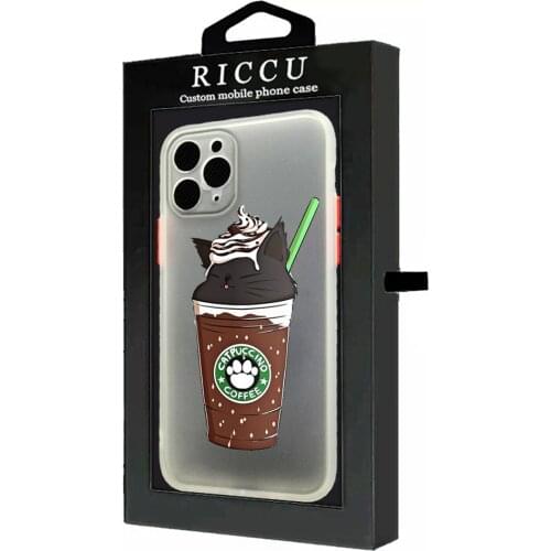 Lovely Chocolate Coffee Cat Capuccino Phone Case Bumper Shockproof Trasparent For iPhone 12 11 Pro Max Mini XR X XS 7 Plus Cover