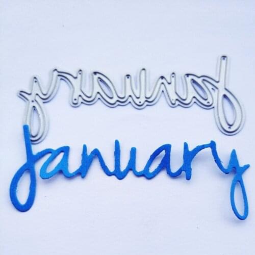 Die Cutting dies Sitting January metal craft paper die Scrapbooking/DIY Embossing mould Easter New Year