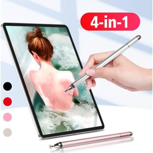 4 in 1 Stylus Pen For Apple Tablet Touch Pen For ipad Drawing Writing Screen Pen Capacitive Stylus Pencil For Samsung Notebook