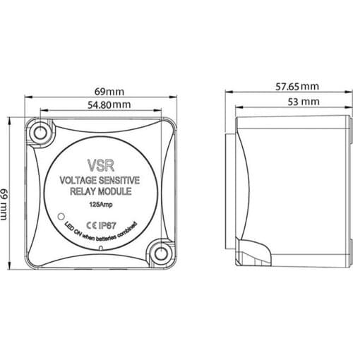 12V Dual Battery Smart Isolator Voltage Sensitive Relay Smart For ATV UTV