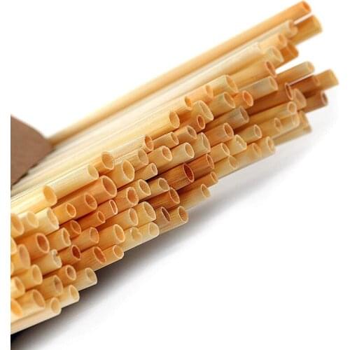 UPORS 20cm Eco Friendly Wheat Straw Natural Biodegradable Wheat Drinking Straws BPA Free Disposable Compostable Straws with Box